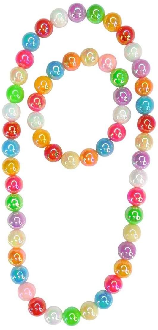 Color Me Rainbow Necklace and Bracelet Set by Great Pretenders