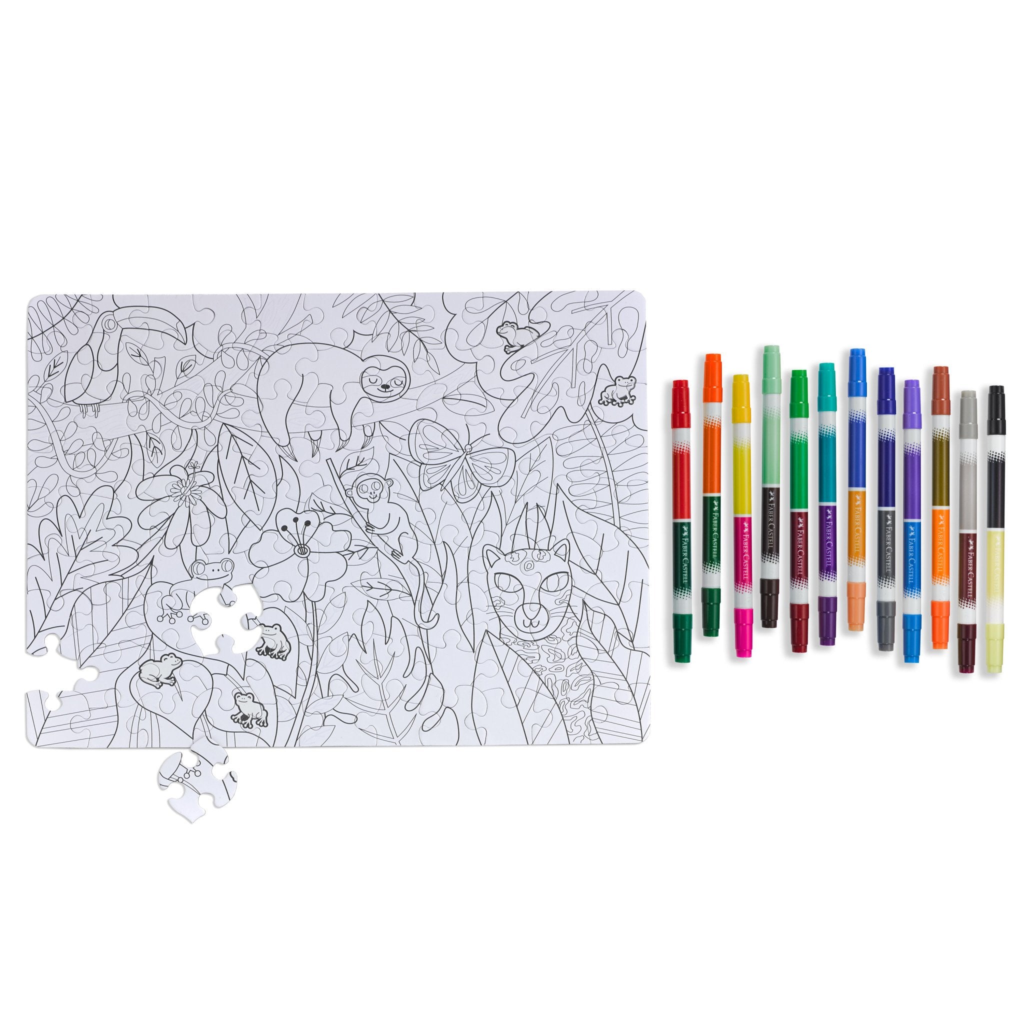 Color by Number Puzzle Jungle Animals by Faber Castell 1