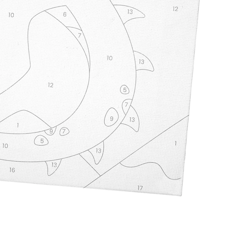 Colorific Canvas Paint by Number Kit Fantastic Dragon by Ooly 3