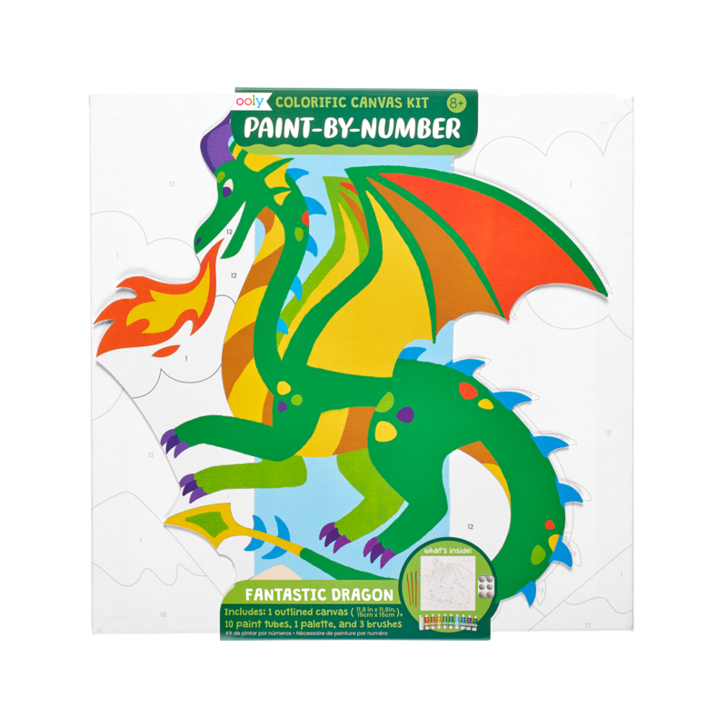 Colorific Canvas Paint by Number Kit Fantastic Dragon by Ooly