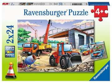 Construction & Cars 2x24pc Puzzles-by-Ravensburger