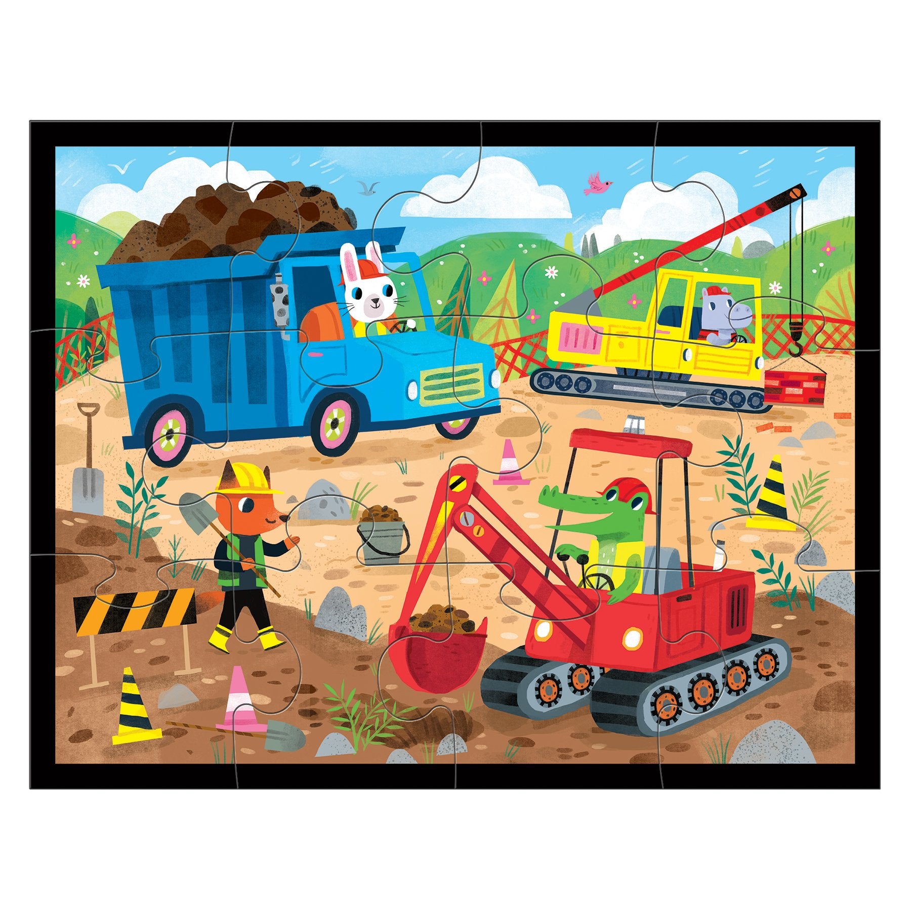 Construction Site 12pc Pouch Puzzle by Mudpuppy 1