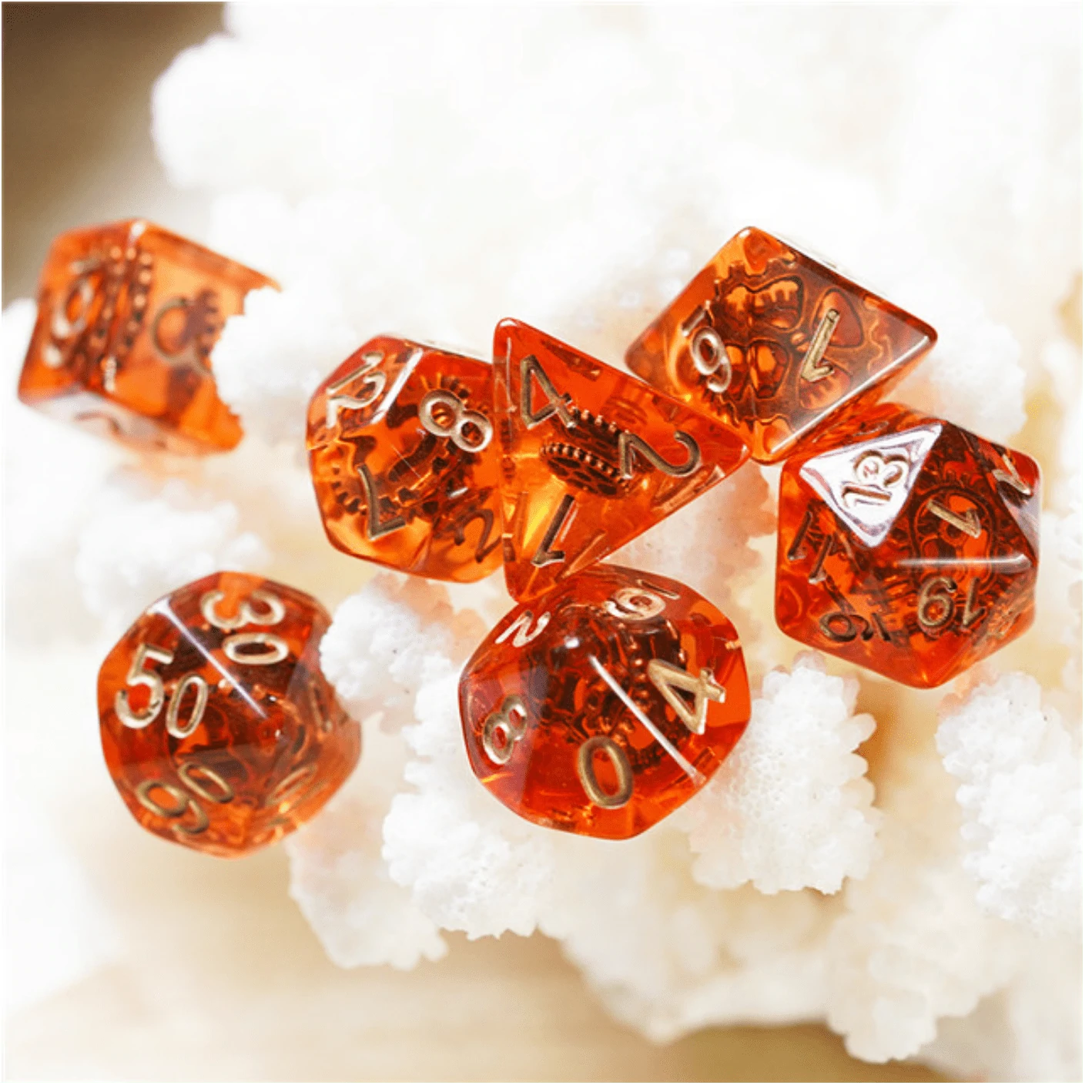 Copper Gears RPG Dice Set by Foam Brain Games 3