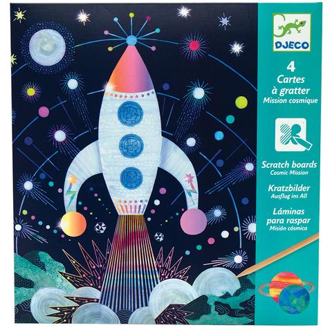 Cosmic Mission Scratch Art by Djeco