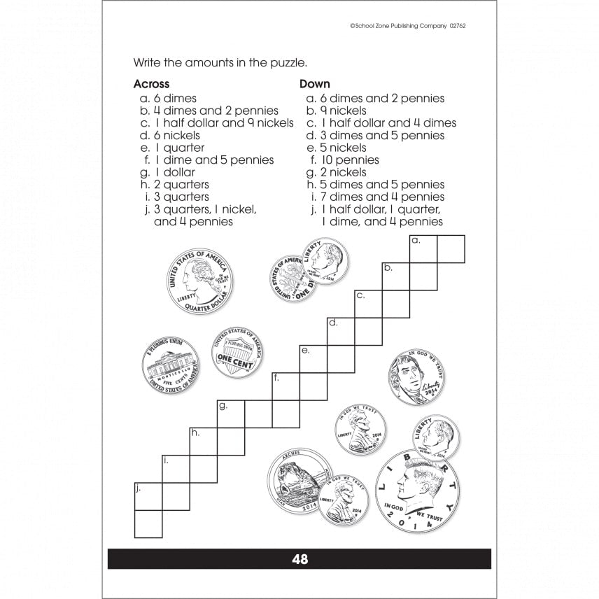Count Money Workbook by School Zone 4