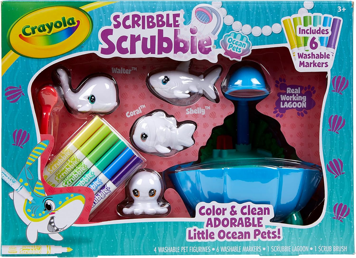 Crayola Scribble Scrubbie Pets Blue Lagoon Playset-by-Crayola