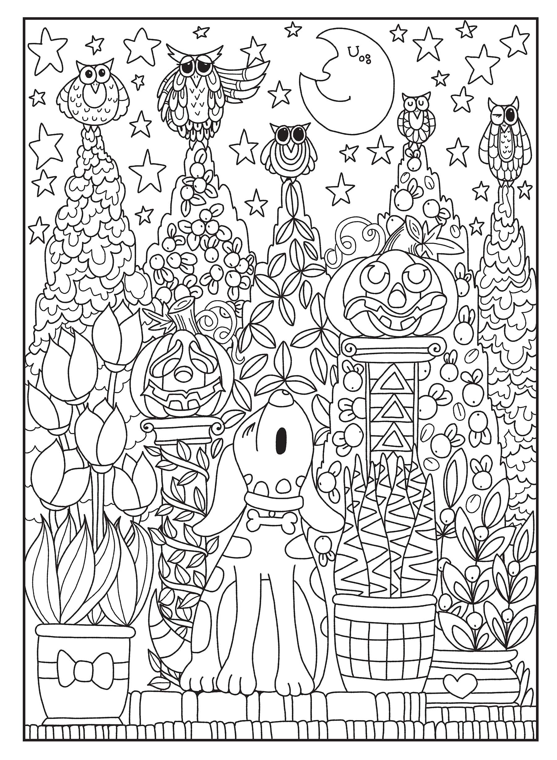 Creative Haven Adorable Dogs Coloring Book by Dover Publications 3