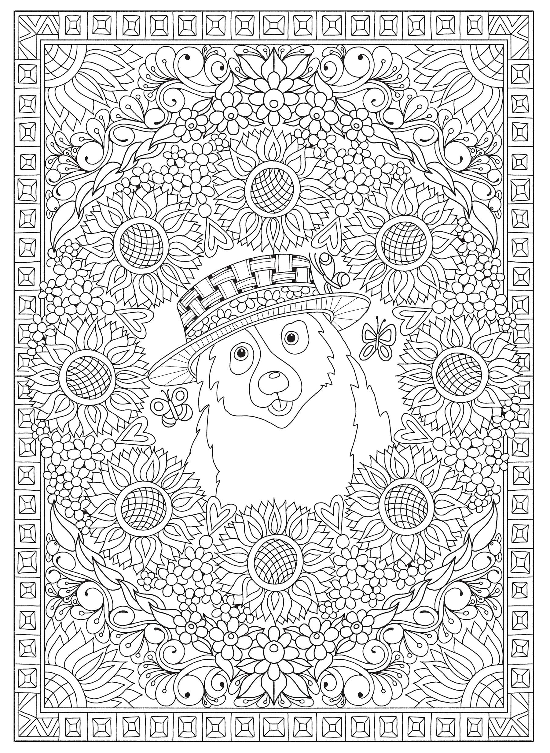 Creative Haven Adorable Dogs Coloring Book by Dover Publications 4
