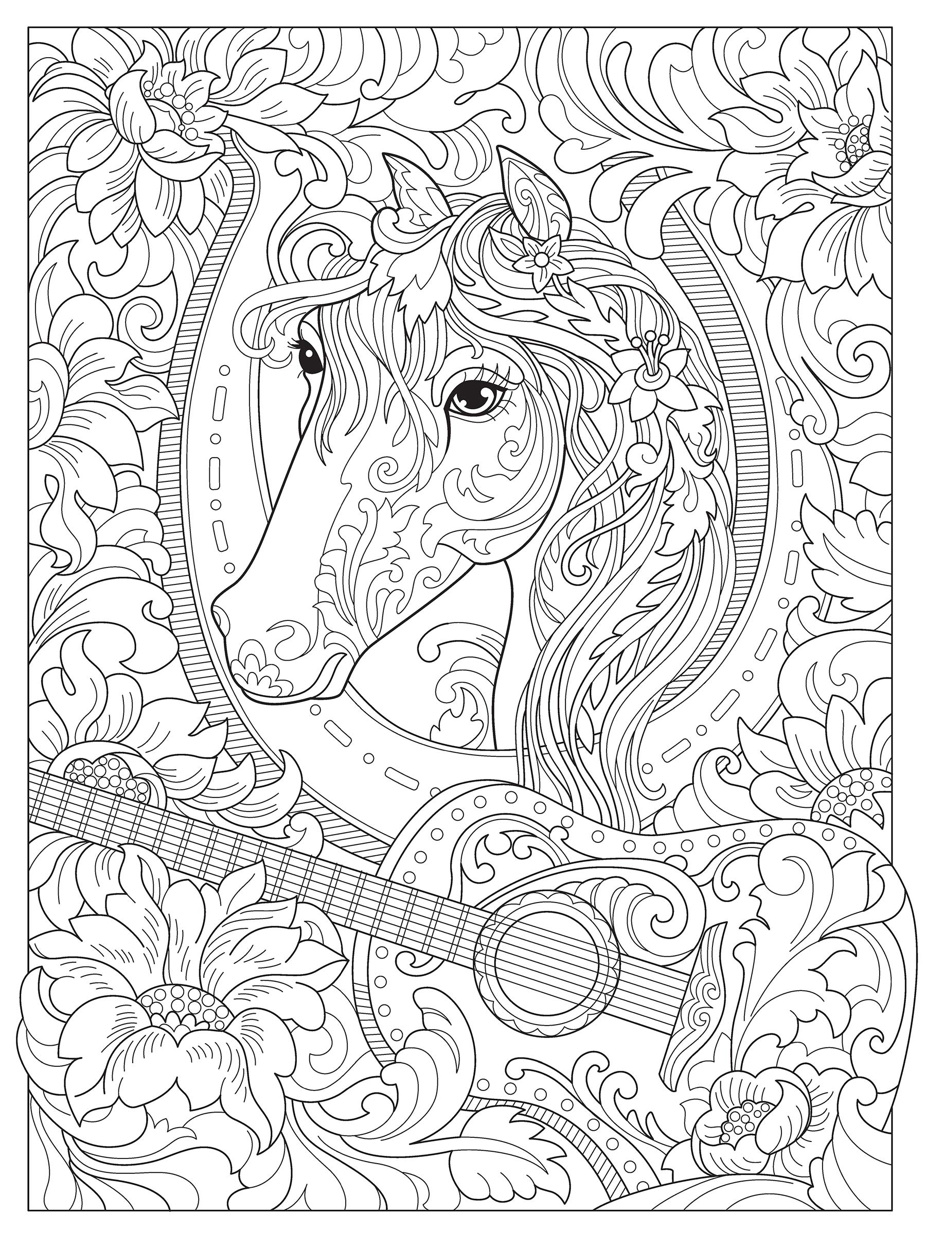 Creative Haven Dream Horses Coloring Book by Dover Publications 4