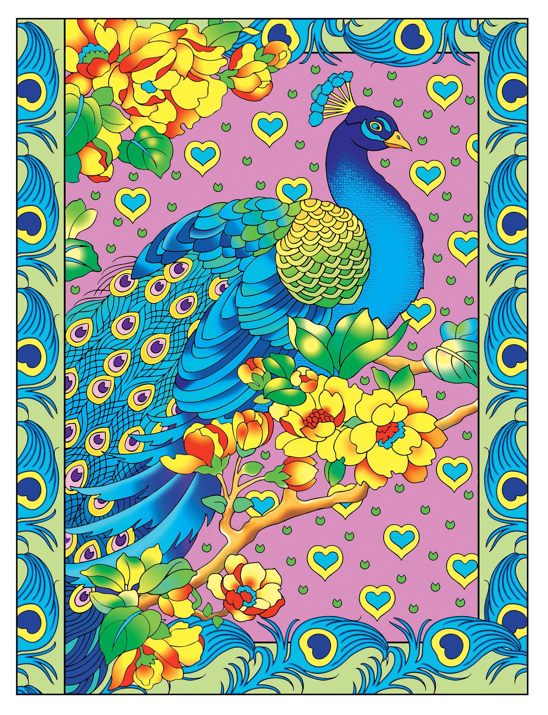 Creative Haven Peacock Designs Coloring Book by Dover Publications 1