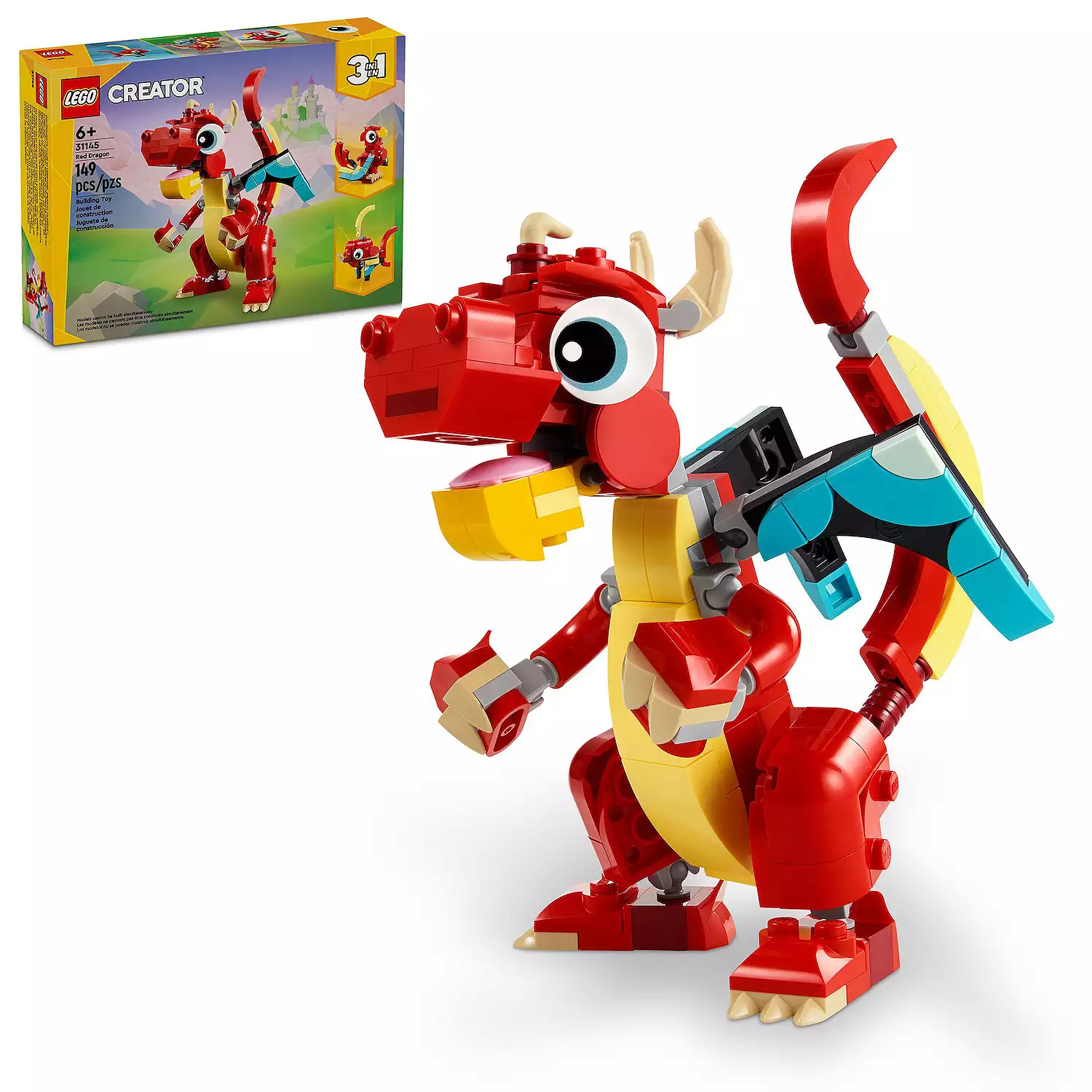 Creator 3 in 1 Red Dragon-by-Lego