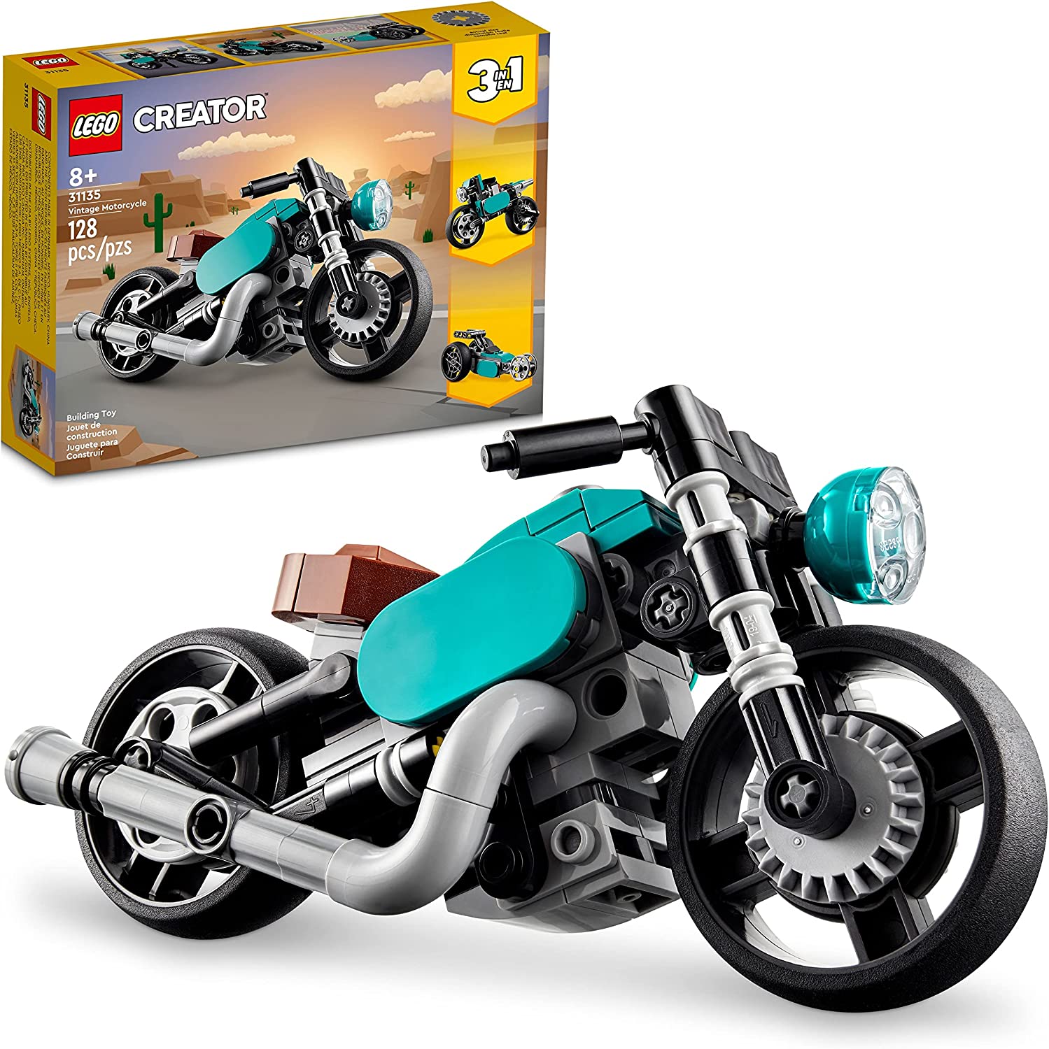 Creator 3 in 1 Vintage Motorcycle Set-by-Lego