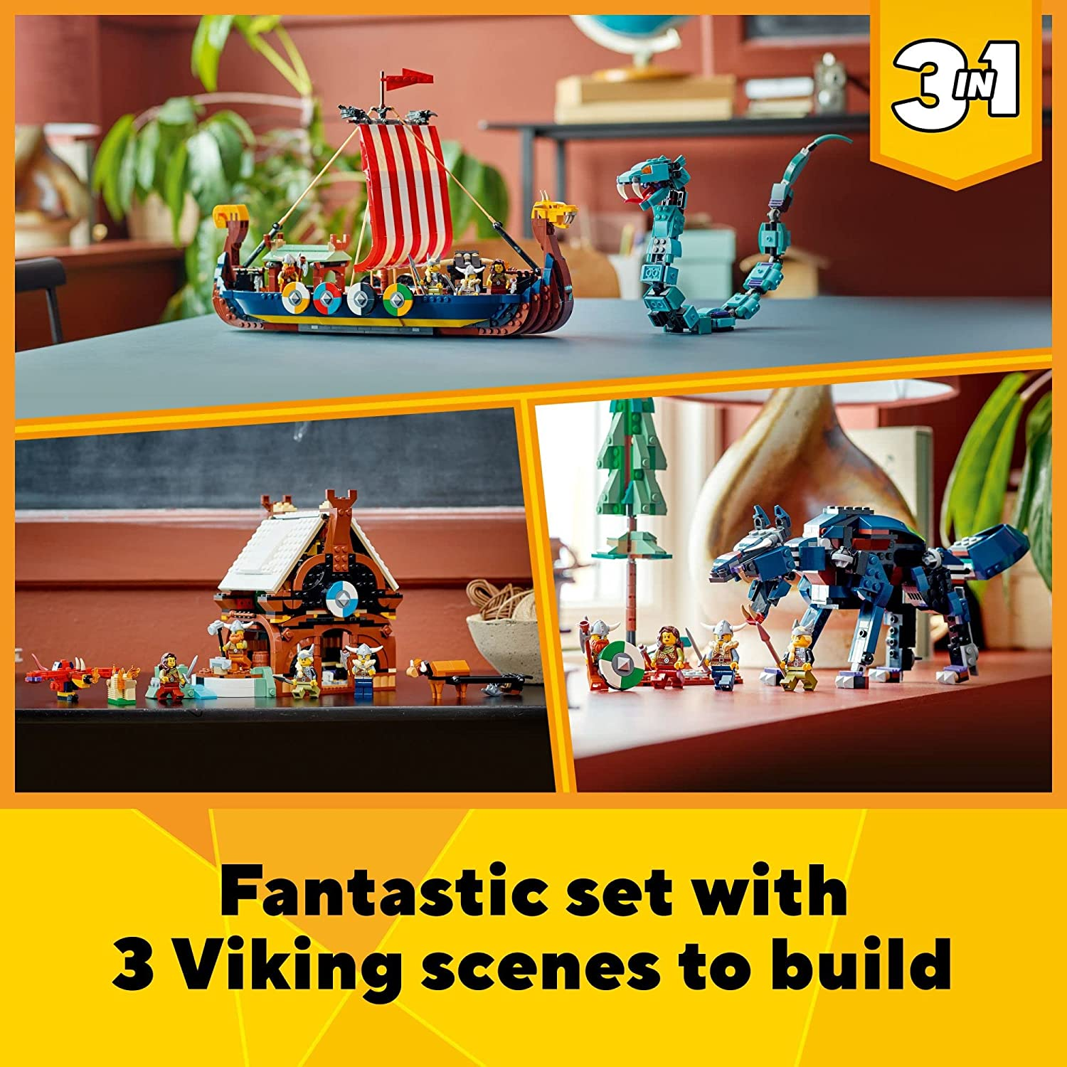 Creator 3in1 Viking Ship and The Midgard Serpent by Lego 1
