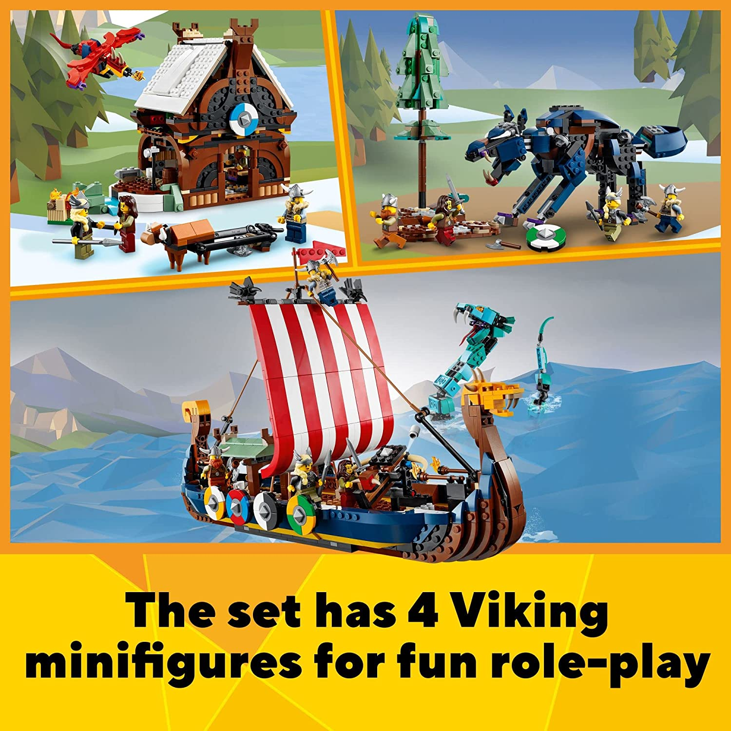 Creator 3in1 Viking Ship and The Midgard Serpent by Lego 5