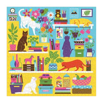 Curious Cats 500pc Puzzle by Galison 1
