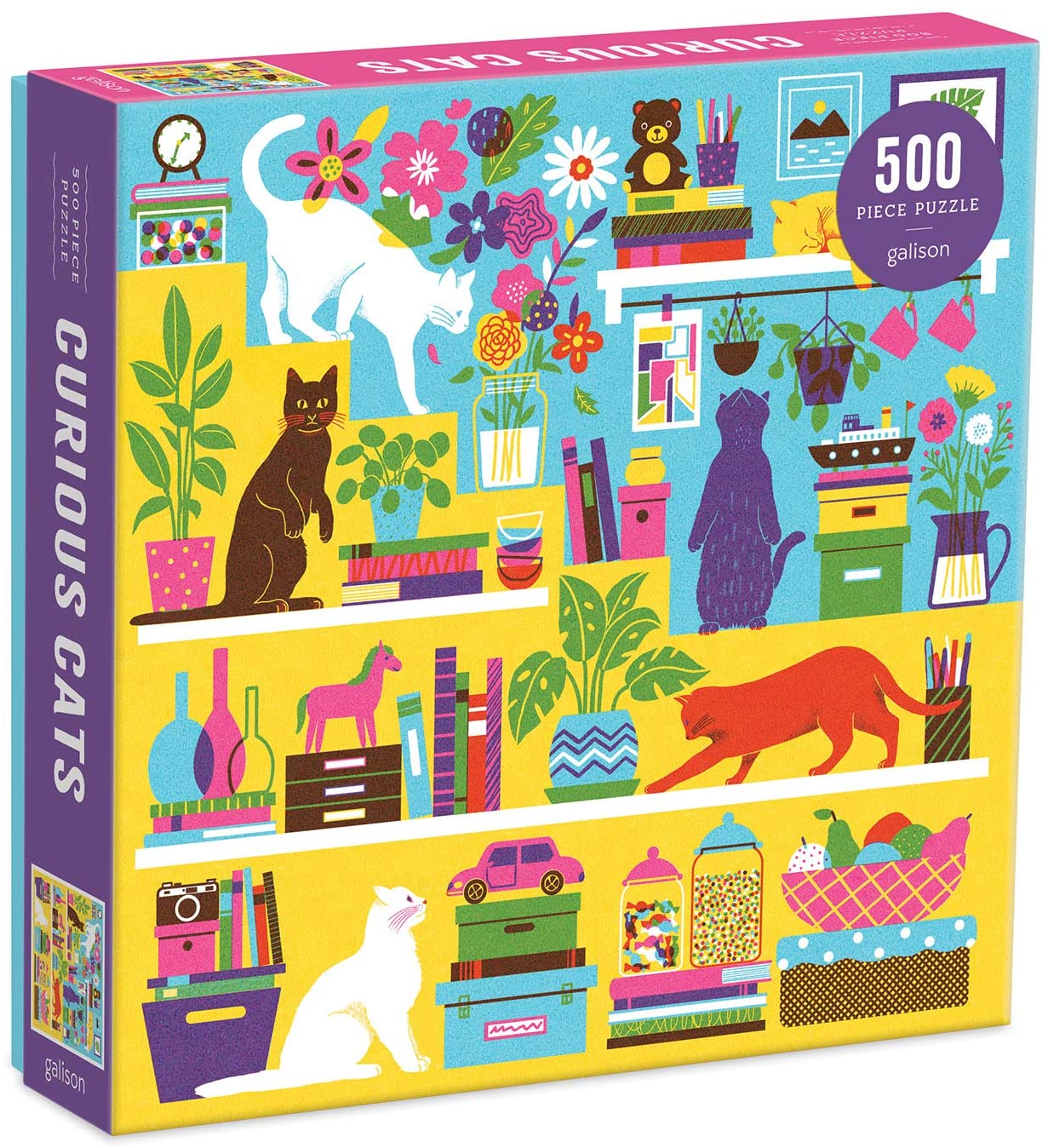Curious Cats 500pc Puzzle by Galison