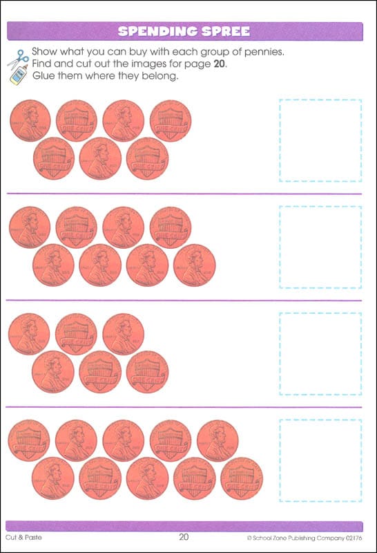 Cut Paste Skills Workbook by School Zone 3