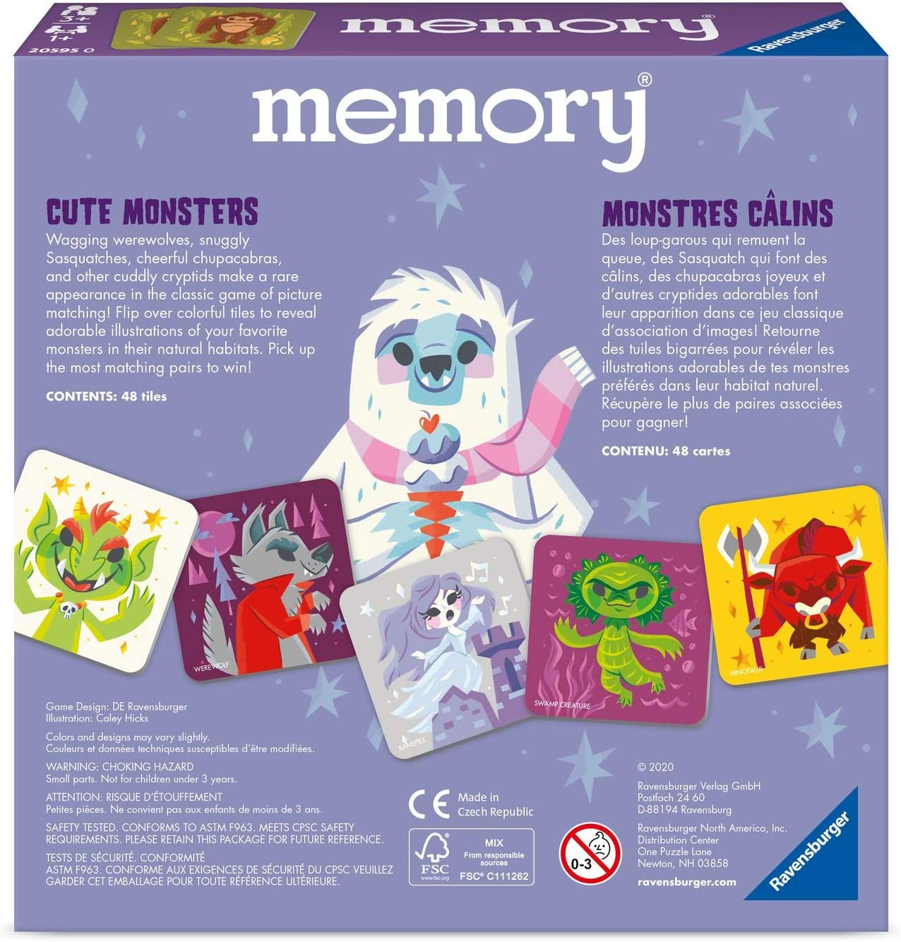 Cute Monsters Memory Game by Ravensburger 1