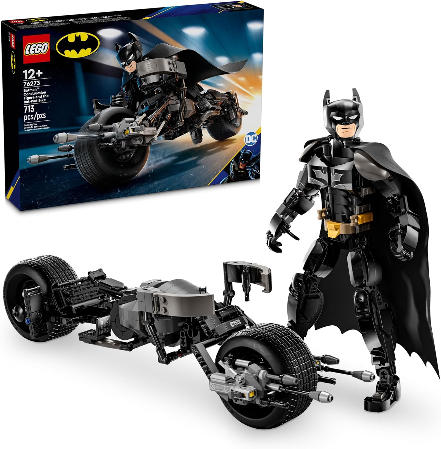 DC Batman: Batman Construction Figure & The Bat-Pod Bike-by-Lego