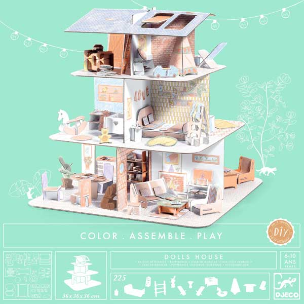 DIY Cardboard Dollhouse by Djeco