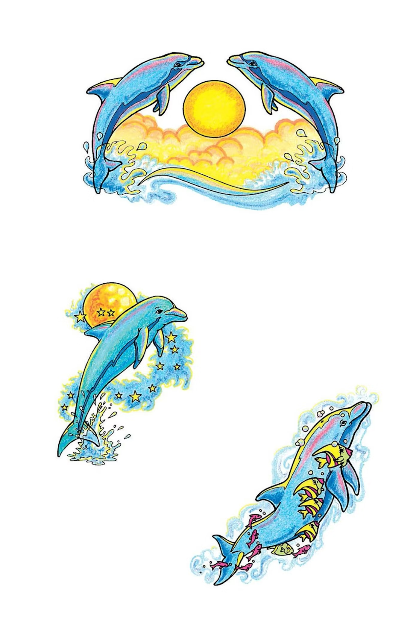 Glitter Tattoos Dolphins by Dover Publications