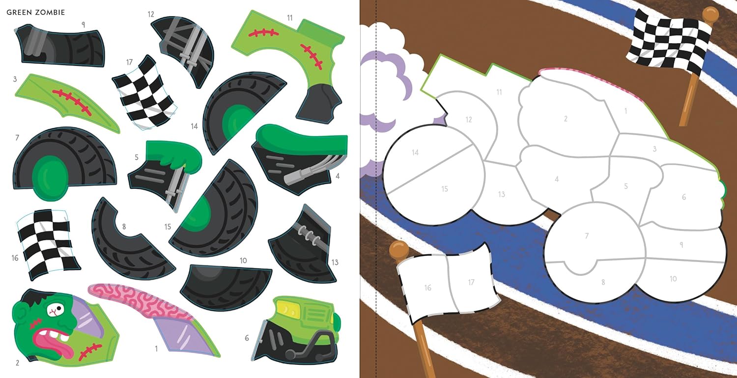 My First Color-by-Sticker Book - Monster Trucks by Peter Pauper Press