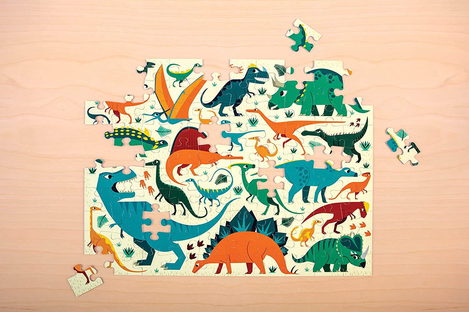 Dinosaur Dig Double Sided Puzzle by Mudpuppy 3