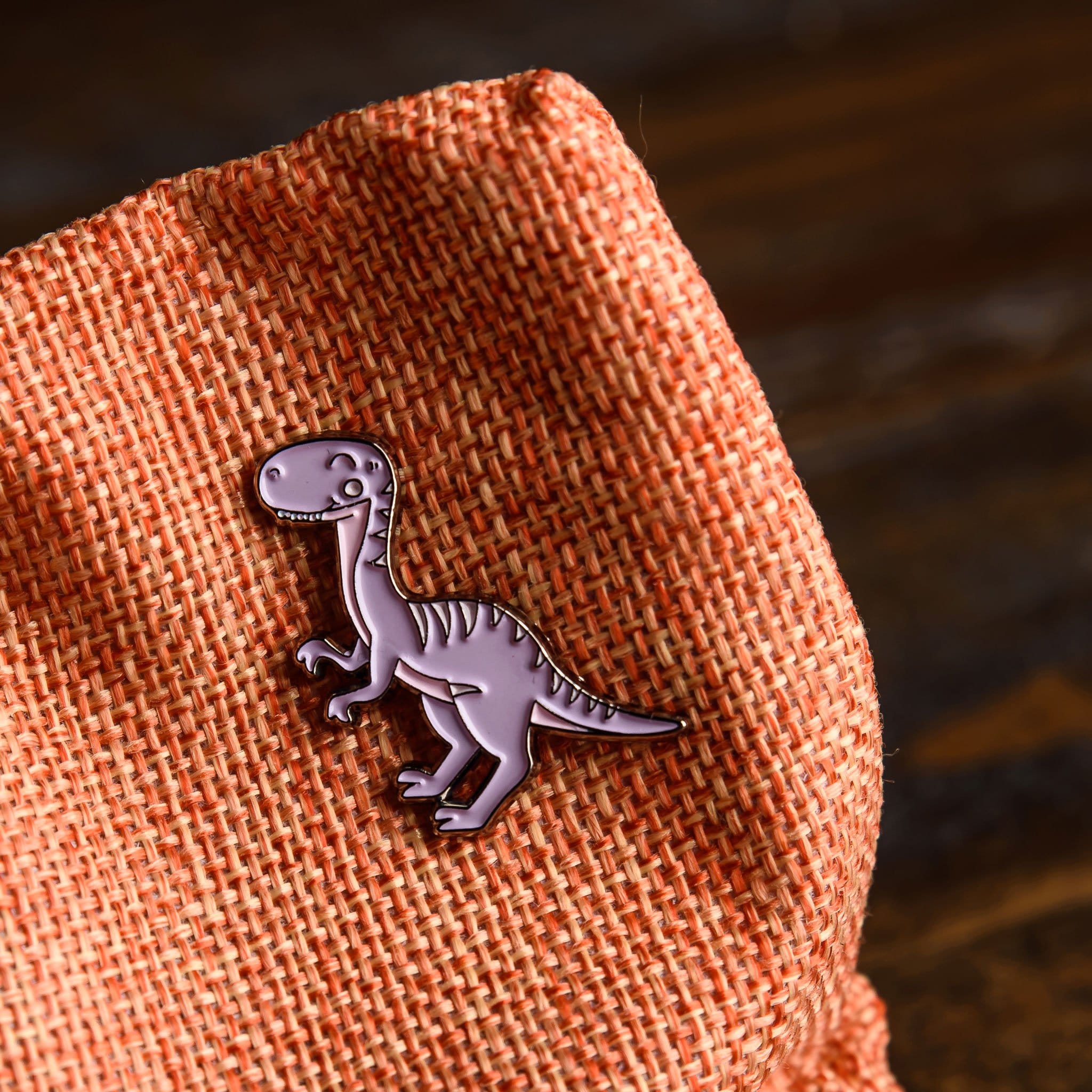 Dinosaur Enamel Pin Velociraptor by Heebie Jeebies 1