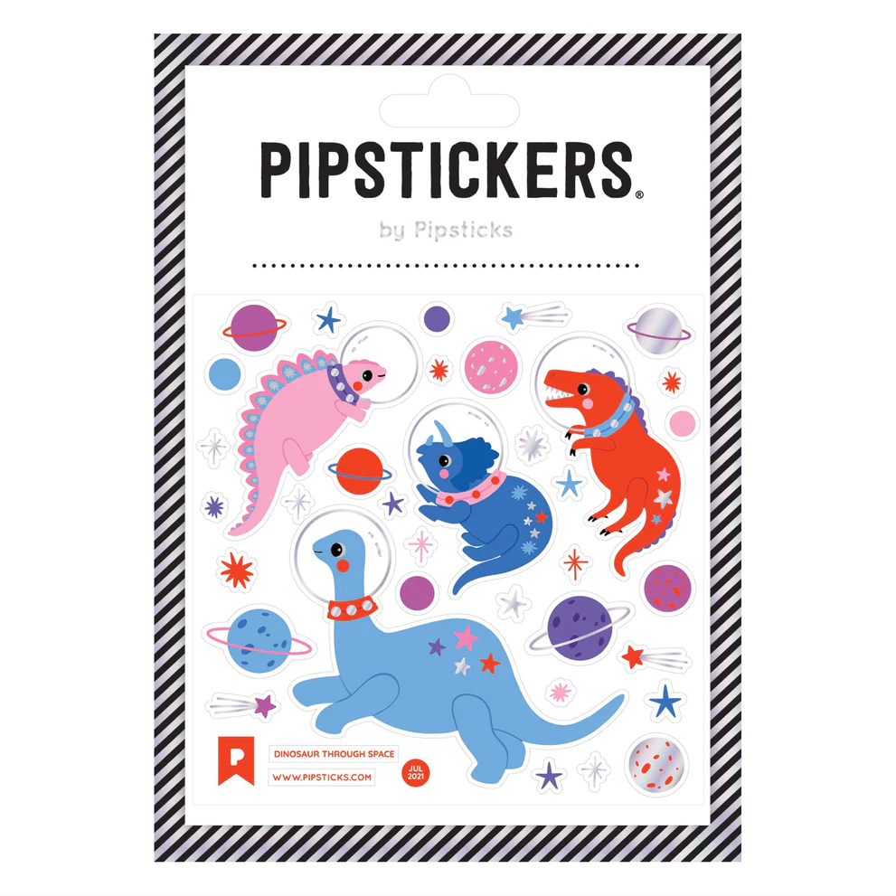 Dinosaur Through Space Sticker Sheet-by-Pipsticks