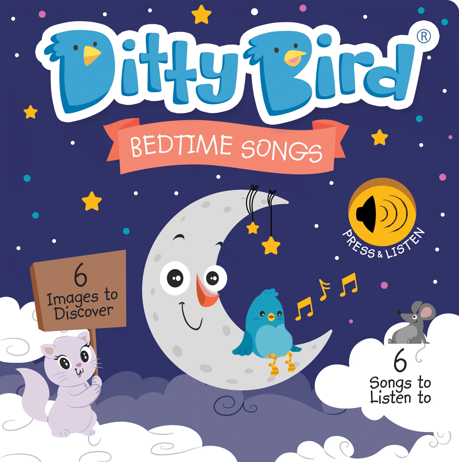 Ditty Bird Bedtime Songs Board Book-by-Ditty Bird