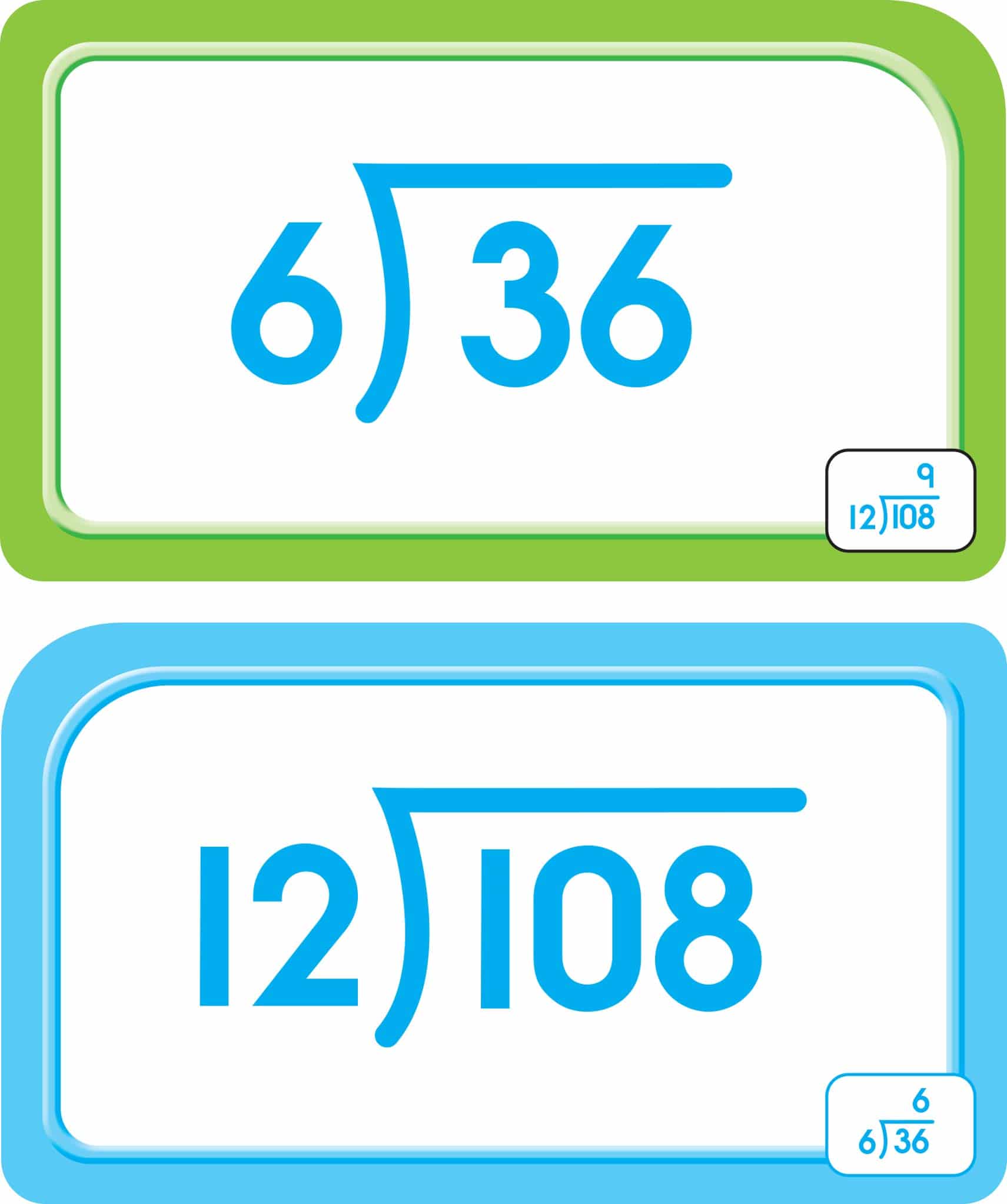 Division 0 12 Flash Cards by School Zone 4