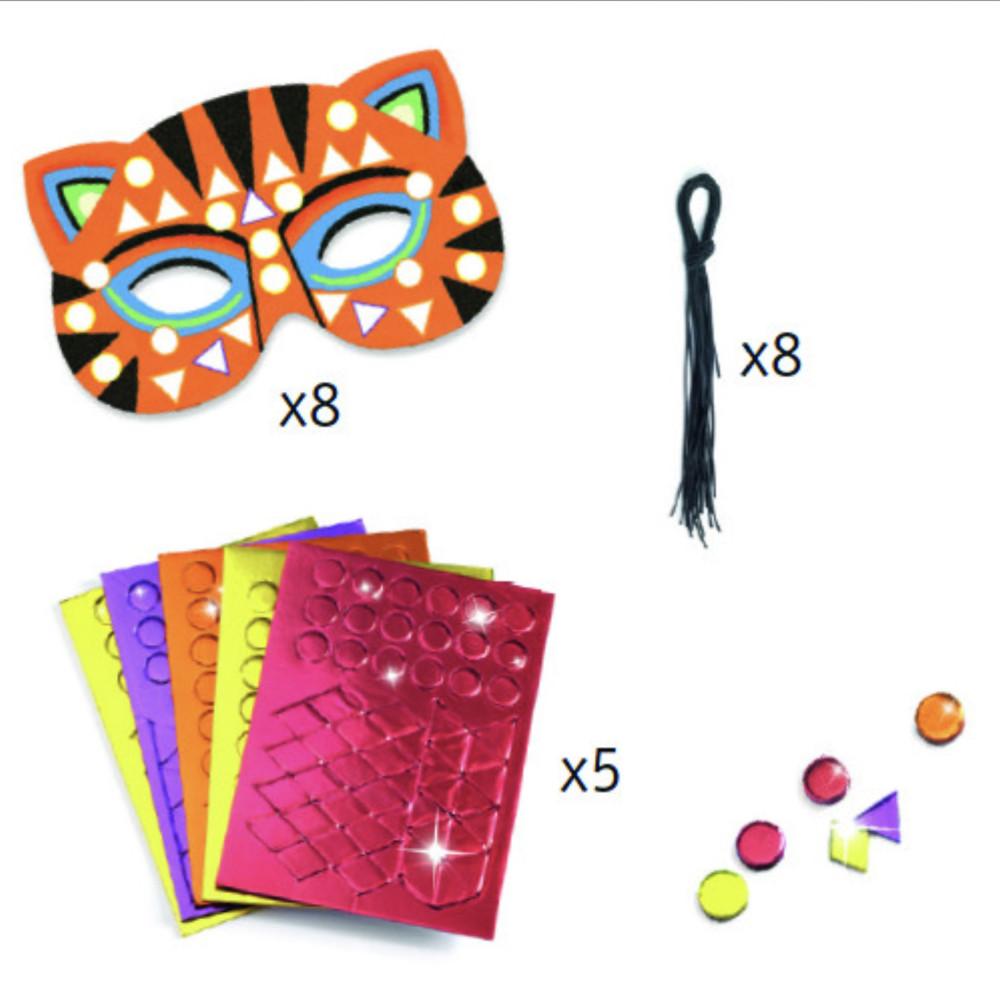 Do It Yourself Animal Mosaic Masks Craft Kit by Djeco 3