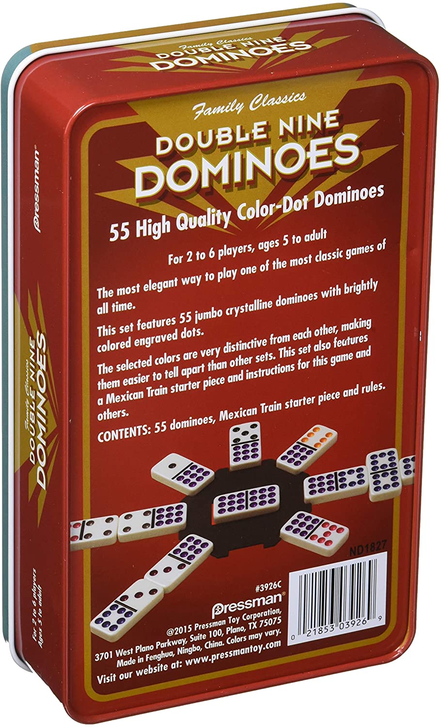 Double 9 Dominoes in a Tin by Pressman 1