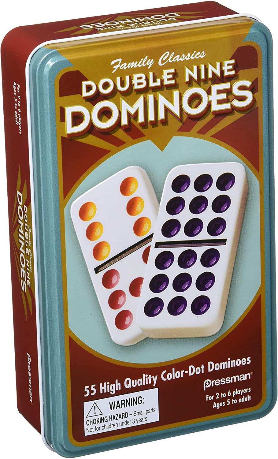Double 9 Dominoes in a Tin by Pressman