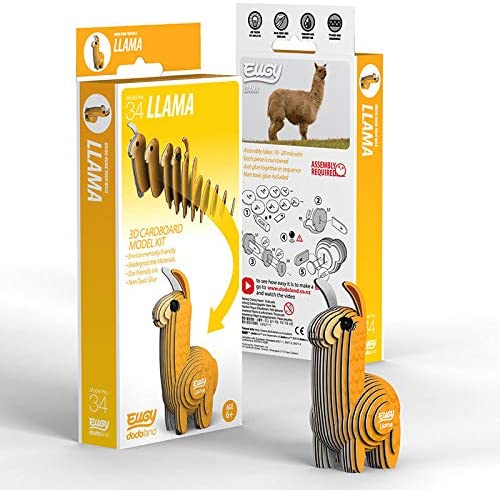 Eugy 3D Cardboard Model Llama by Geotoys 1