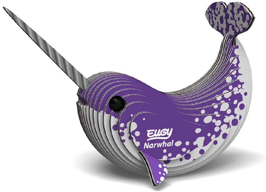 Eugy 3D Cardboard Model Narwhal by Geotoys