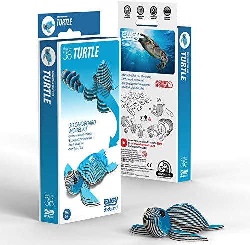 Eugy 3D Cardboard Model Turtle by Geotoys 1