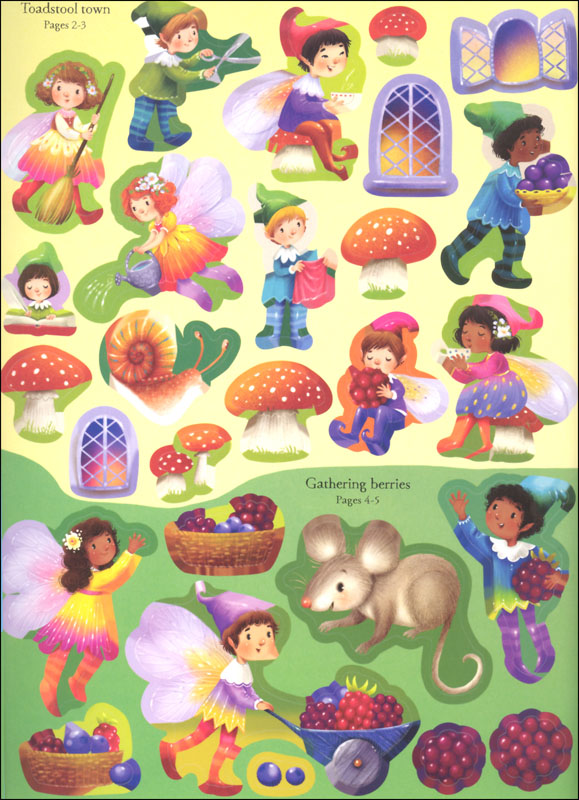 Fairies Pixies and Elves Sticker Book by Usborne 4