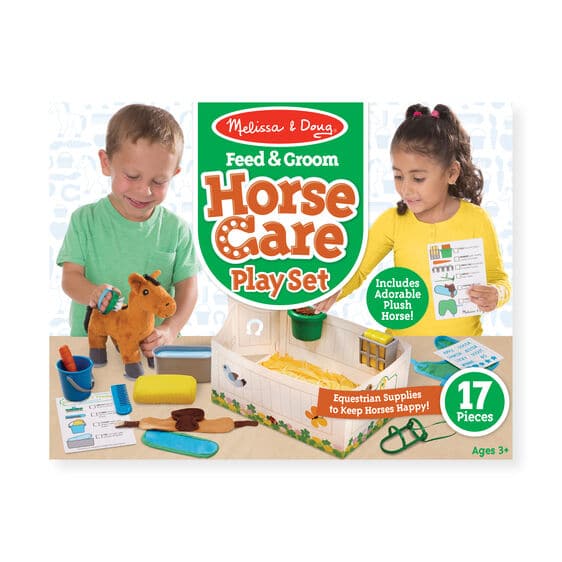 Feed Groom Horse Care Play Set by Melissa Doug