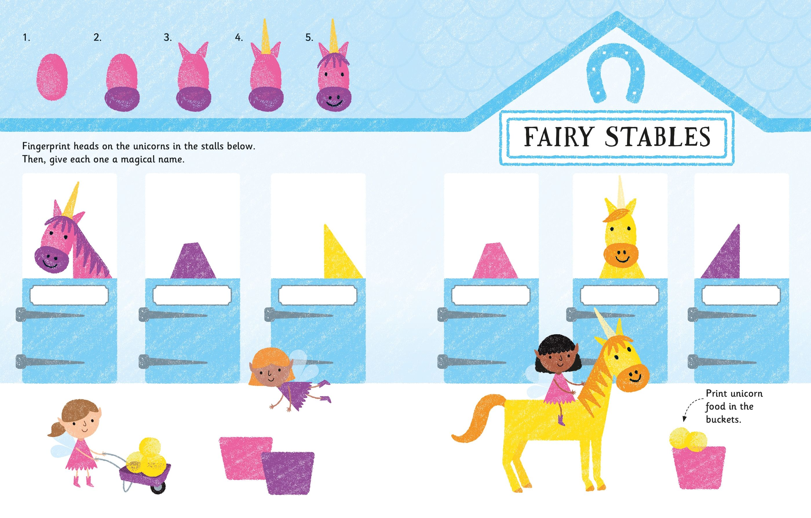 Fingerprint Activities Fairies and Unicorns by Usborne 2