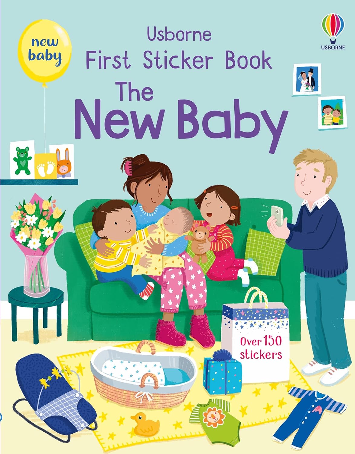 First Sticker Book The New Baby-by-Usborne
