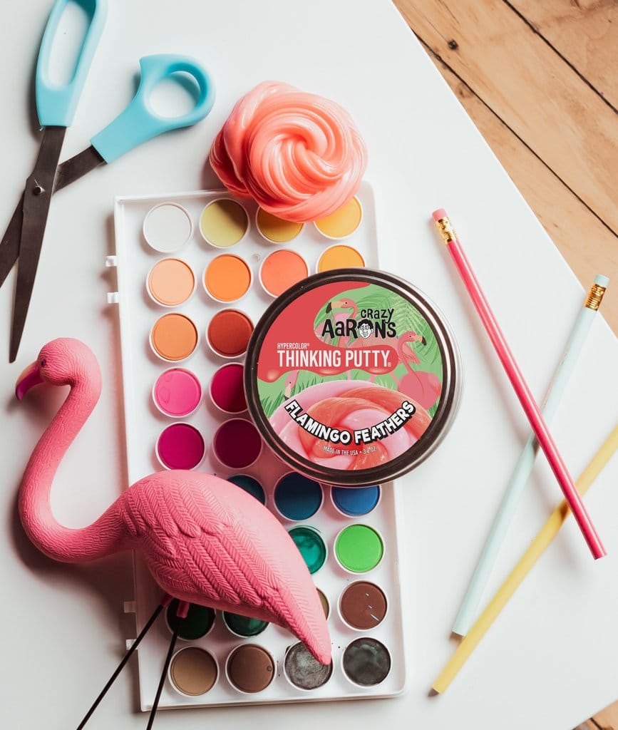 Flamingo Feathers Thinking Putty Hypercolors Series by Crazy Aarons 3
