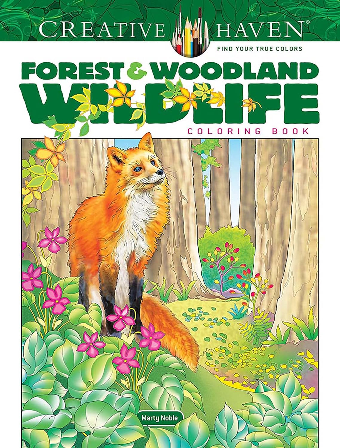 Forest & Woodland Wildlife Coloring Book-by-Dover Publications