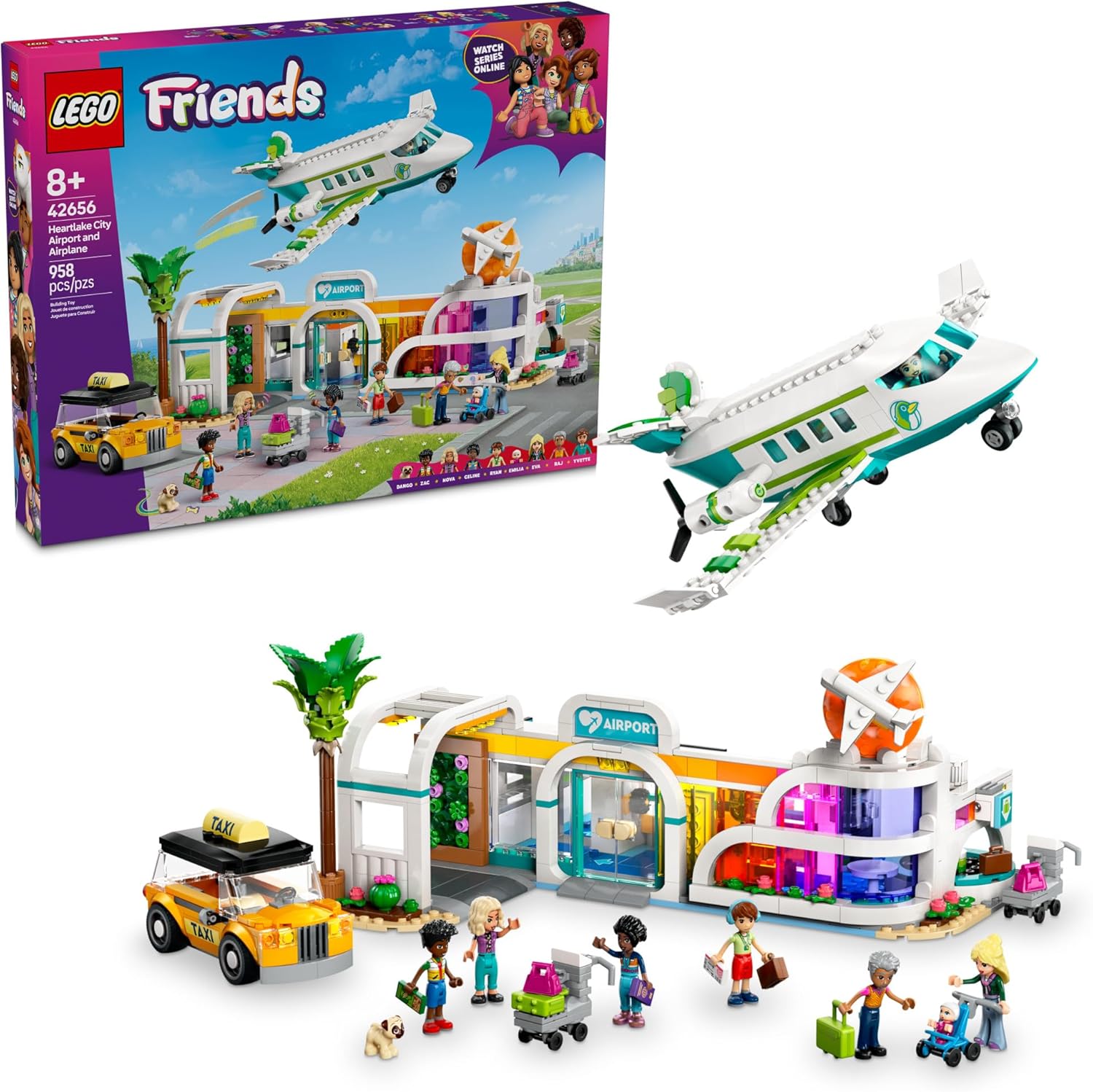 Friends Heartlake City Airport and Airplane-by-Lego