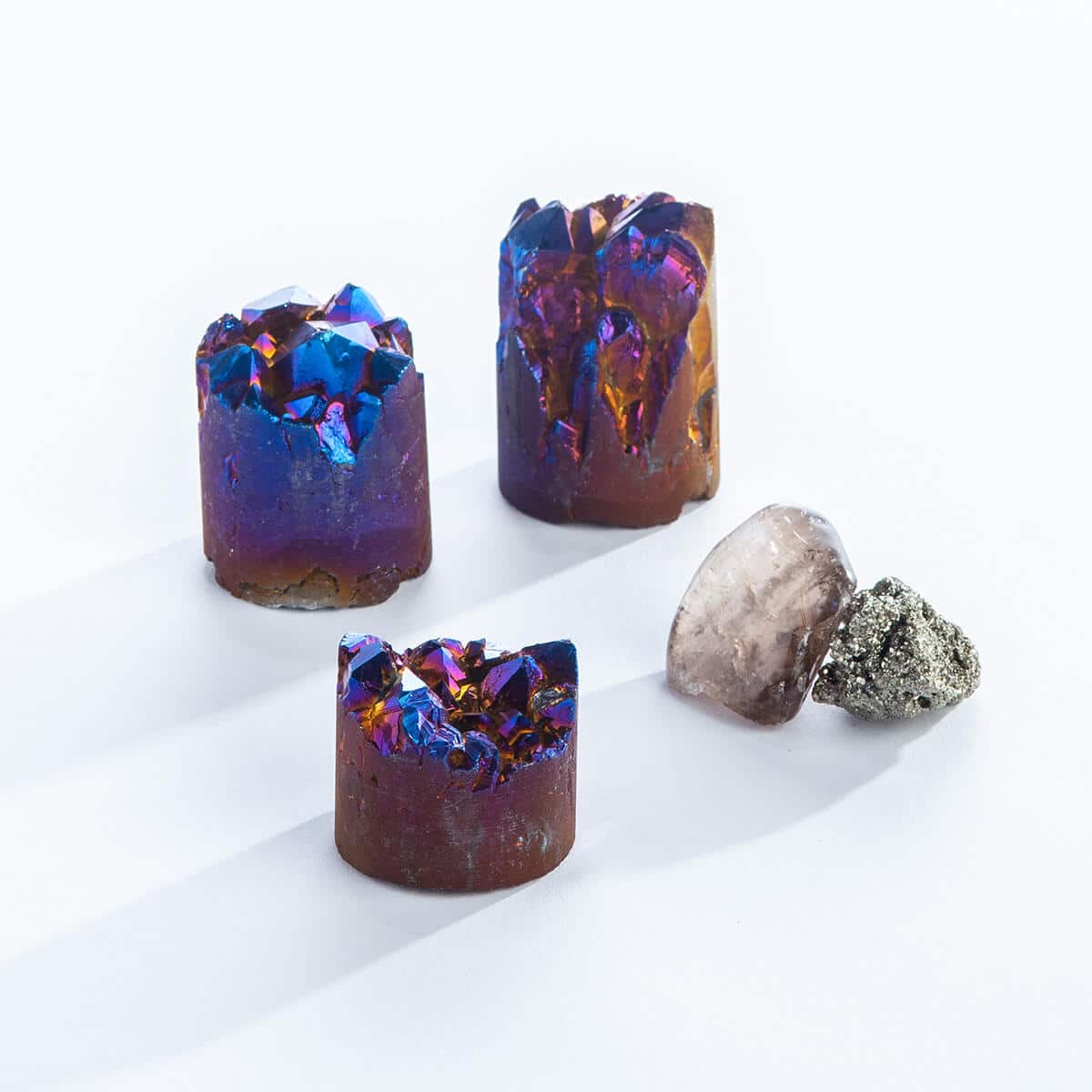 Frosted Purple Titanium Crystal Cupcakes by GeoCentral