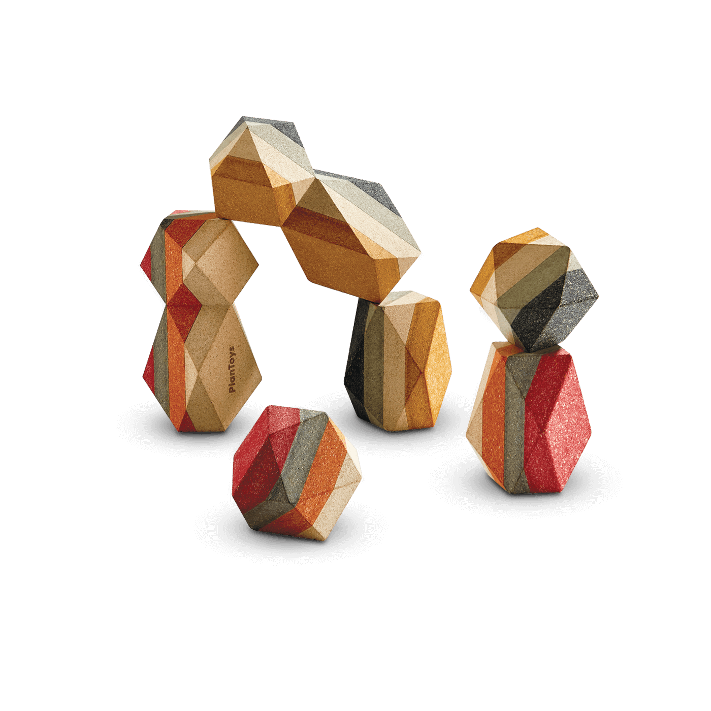 Geo Stacking Rock Blocks by Plan Toys