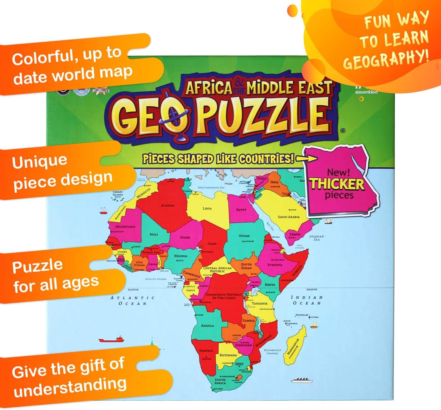 GeoPuzzle Africa Middle East by Geotoys 2