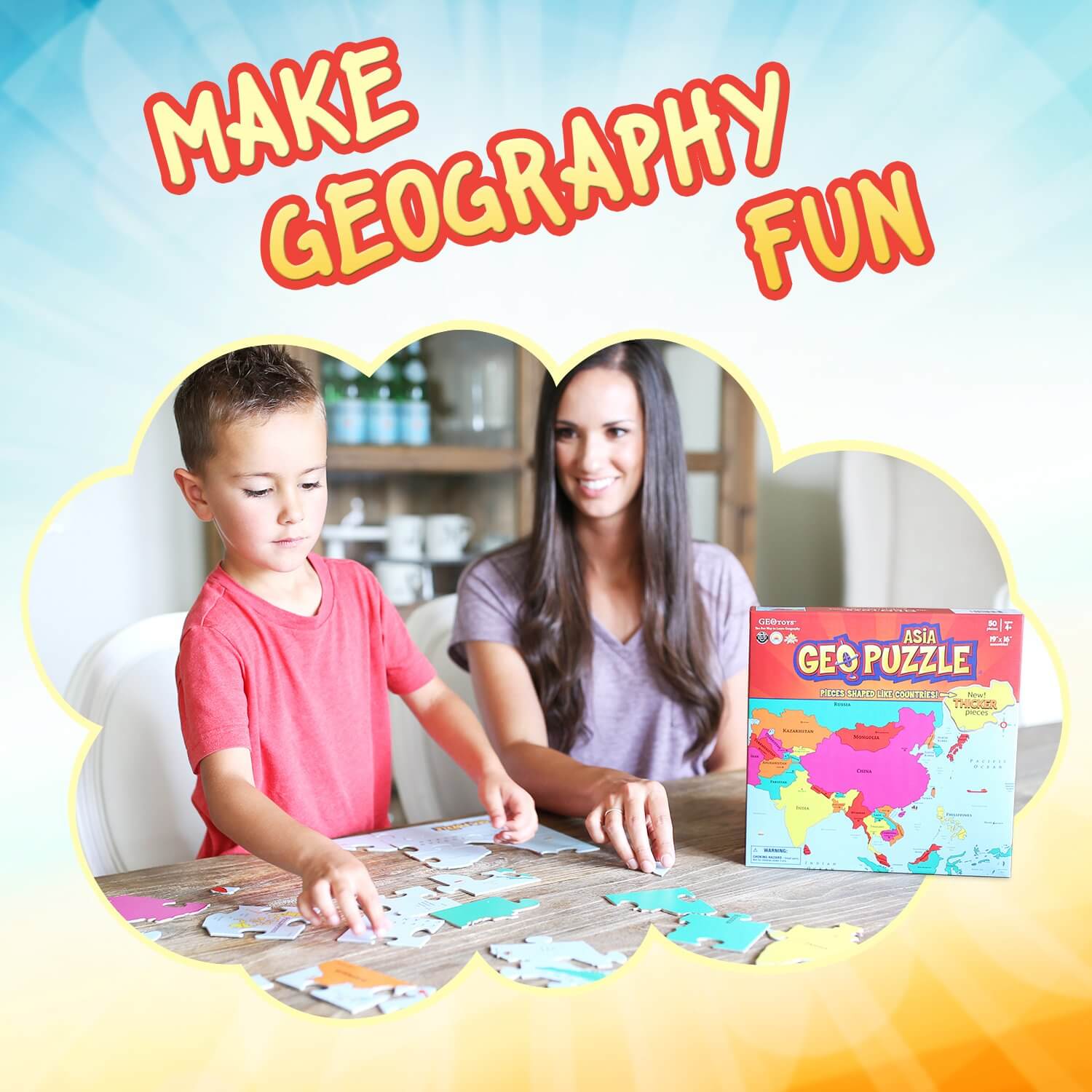 GeoPuzzle Asia by Geotoys 1