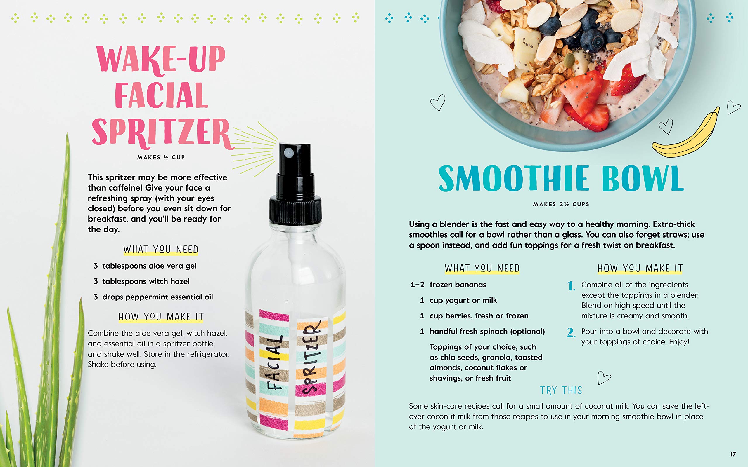 Girls Home Spa Lab All Natural Recipes Healthy Habits and Feel Good Activities to Make You Glow by Workman 1