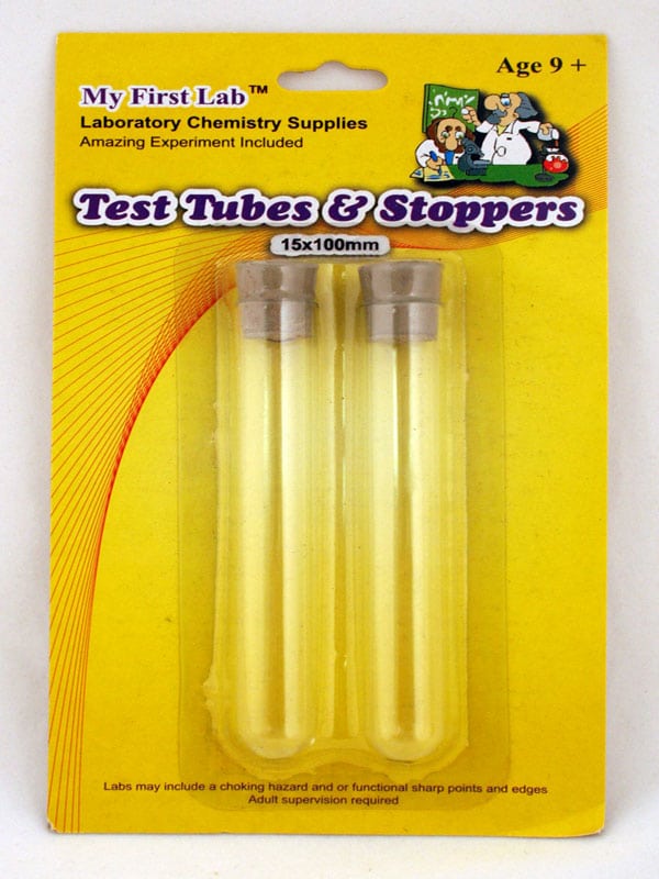 Glass Test Tubes 2 with stoppers by C A Scientific